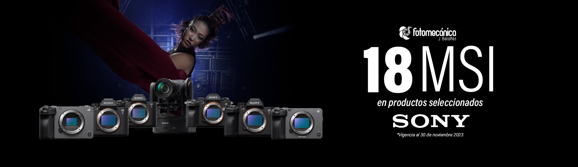 18 MSI en productos seleccionados Sony al 30 de noviembre 2023 D