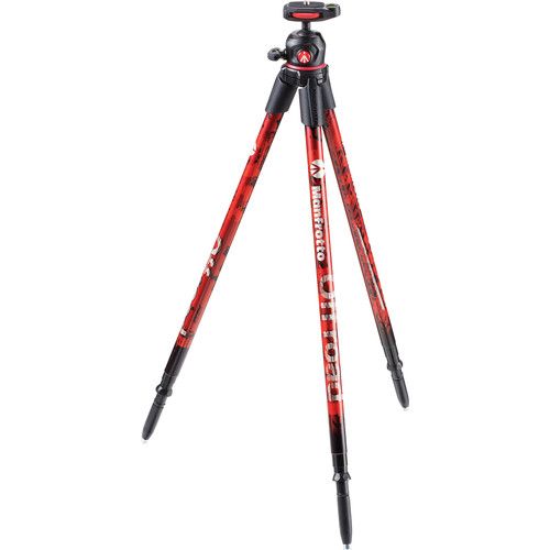 Tripie Manfrotto MKOFFROADR De Aluminio 4 SECC Rojo Para 2.5 KG