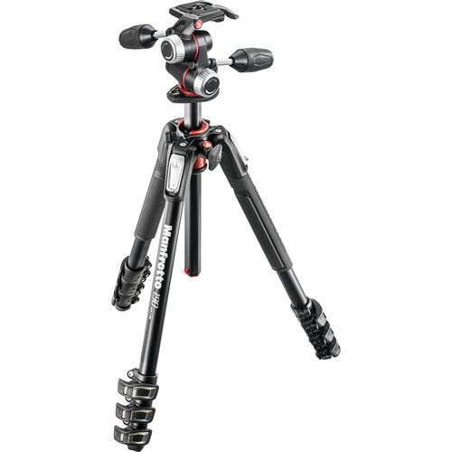 Tripie Manfrotto MK190XPRO4-3W De Aluminio 4 Secciones C/Cabeza De 3 Movimientos
