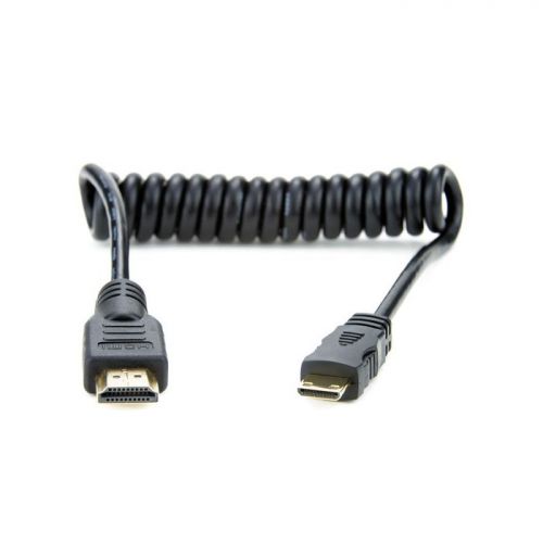 CABLE EN ESPIRAL MINI HDMI A HDMI 30CM ÁTOMOS