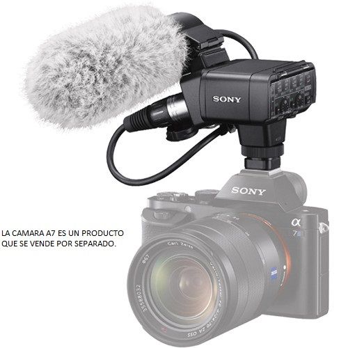 Micrófono Sony Shotgun y adaptador para micrófonos XLR XLR-K2M