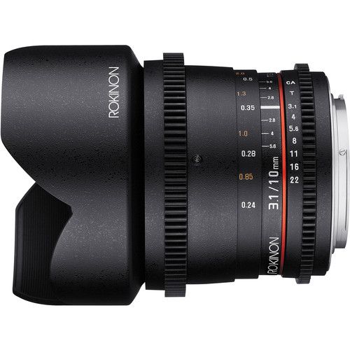 Lente 10mm T3.1 Cine DS Montura MFT Micro Cuatro Tercios APS-C Rokinon