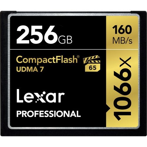 Memoria Lexar CompactFlash 256GB 1066X Professional UDMA 7 Up to 160MB/s read, up to 155MB/s write