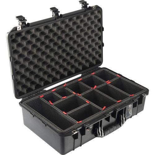 Air Case Pelican 1555AIR Negro Con Trekpak Estuche De Alta Resistencia