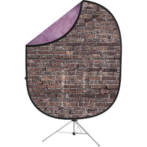 Fondo Plegable 2 En 1 Con Tripie Savage 1.52m X 1.83m Grunge Brick/Mottled Purple