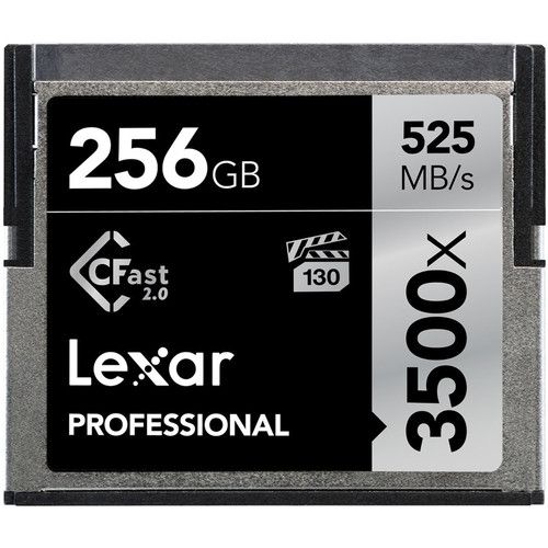 Tarjeta De Memoria 256GB CFAST 3500X Professional 2.0 Lexar