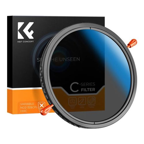 Filtro ND Variable + CPL K&F Concept 49mm ND2-32&CPL 18 Capas de Recubrimiento Multicapa Serie Nano-C (KF01.2595)