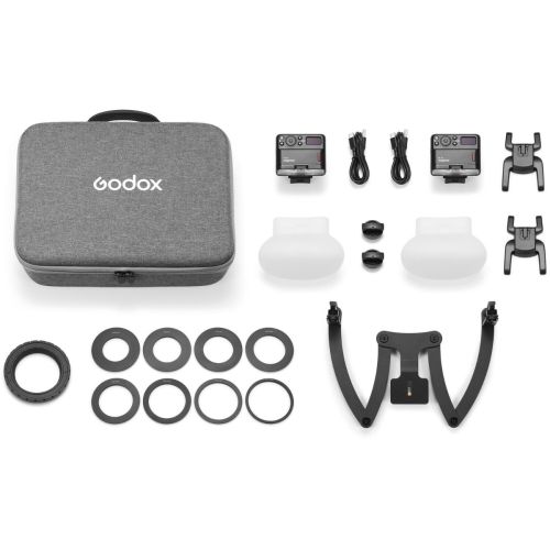 Kit Dental Godox MF12DK3 para Flash Macro MF12