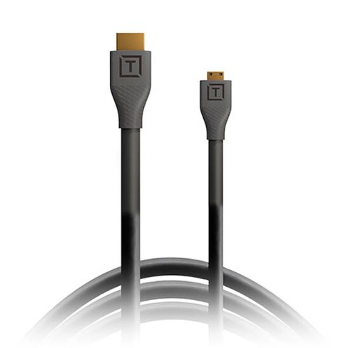 Cable Tether Tools Micro-HDMI a HDMI con Ethernet TetherPro  (negro, 15 pies)