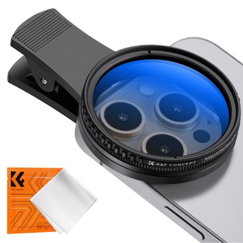 Filtro Polarizador CPL K&F Concept para cámaras y teléfono inteligente con clip de 52 mm 