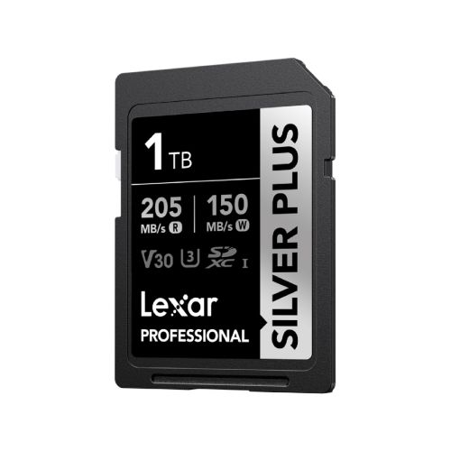 Memoria Lexar 1TB SDXC Professional SILVER PLUS UHS Up to 205MB/s read, 150MB/s write speed