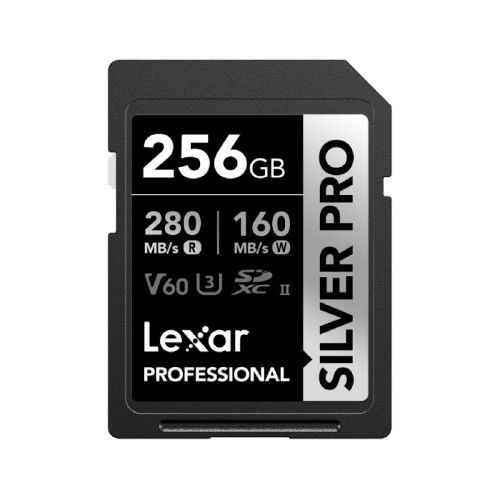 Memoria Lexar 256GB SDXC Silver Pro Class 10, U3, V60,  up to 280MB/s read, up to 120MB/s write