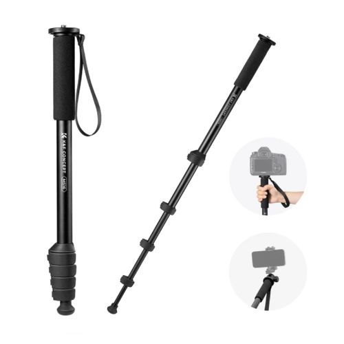 Monopie para cámara K&F Concept de 63'' de aluminio de 5 secciones de altura 