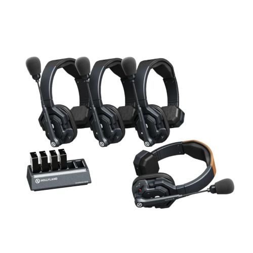 Hollyland Solidcom SE-4S Global Version Sistema de Intercomunicación Full-Duplex con 4 Headsets