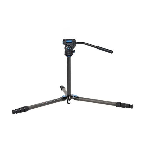 Tripie Sirui  de fibra de carbono con Cabezal de Video Fluido, Columna CentST-124+VA-5X 