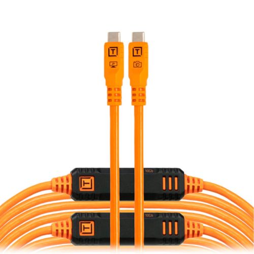 Cable USB-C TetherPro Optima de Tether Tools (9,4 m, naranja de alta visibilidad) CUC31G2-ORG