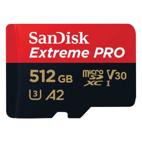 Tarjeta de Memoria SanDisk Micro SD 512 UHS-I U3 V30 A2 EXTREME PRO 200MB/s 	