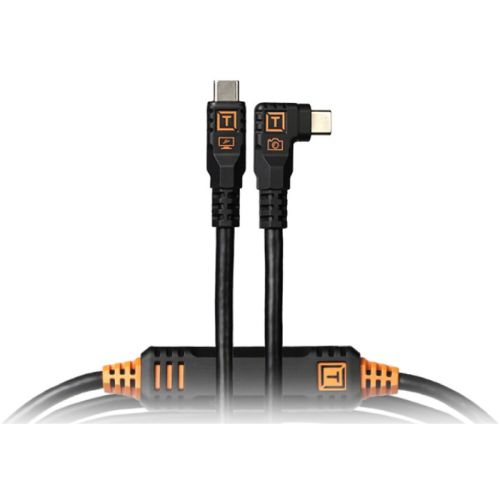Cable TetherPro Tether Tools Optima USB-C M - ÁNGULO RECTO (4.5 m, negro antirreflectante)