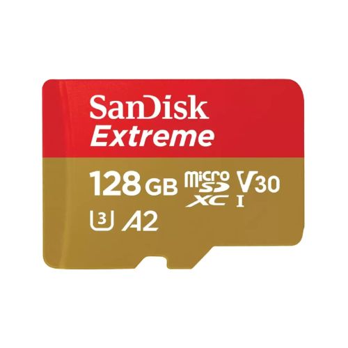 Tarjeta de Memoria SanDisk Micro SD 128 UHS-I U3 V30 A2 EXTREME 190MB/s