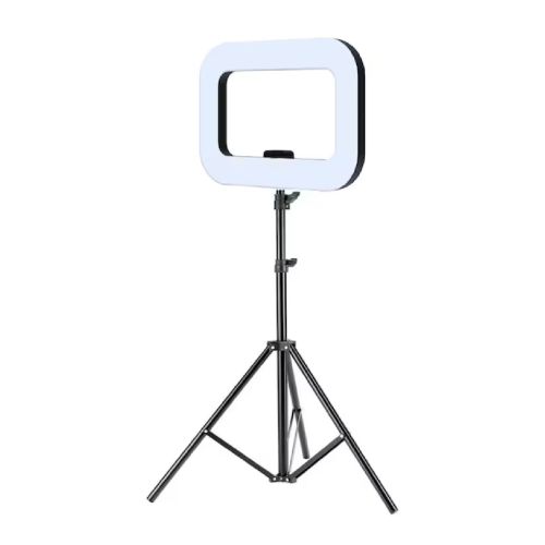 Aro de luz led Rectangular Mod YM200 3 tonos recargable con tripie