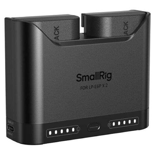 Kit de 2 Baterías LP-E6P y Cargador Super Rápido Dual SmallRig 5485, 2520mAh / 18.144Wh