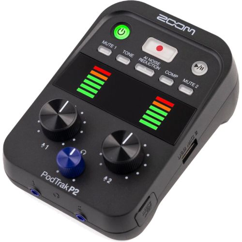 Grabadora de micro Zoom PodTrak P2 Doble USB para podcasters ZP2