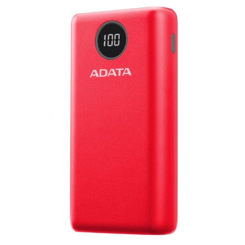 Cargador Portatil Digital Powerbank Adata P20000QCD Rojo