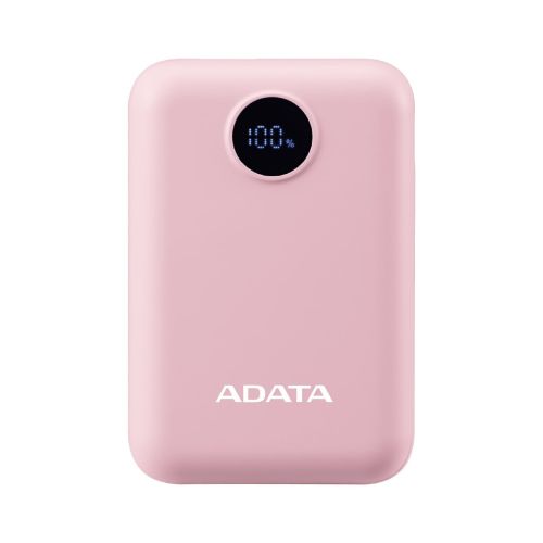 Cargador Portatil Digital Powerbank Adata 10000mAh tipo C Rosa