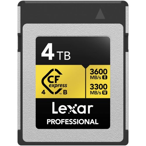 Memoria Lexar 4TB CFexpress Type B 3600 MB/s write 3300 MB/s read Professional Card Gold