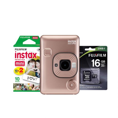 Instax Mini LiPlay Rosa + SD 16GB + 2-Pack