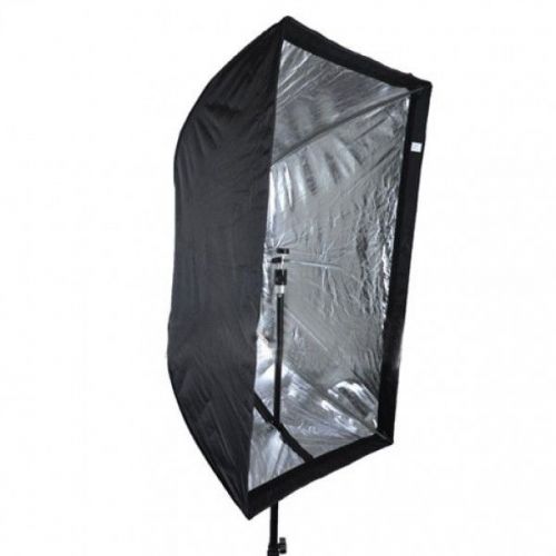 Caja suavizadora de luz Rectangular tipo Sombrilla, para flash tipo speedlite, Medida 60x90cm