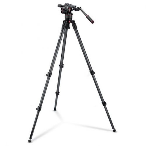 KIT DE CABEZA FLUIDA DE VÍDEO MANFROTTO NITROTECH N8 CON TRIPIÉ 535 + IMPERMEABLE MB PL-RC-1