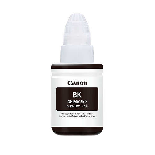 Tinta Canon GI-190 BK Negra - Botella 135ML