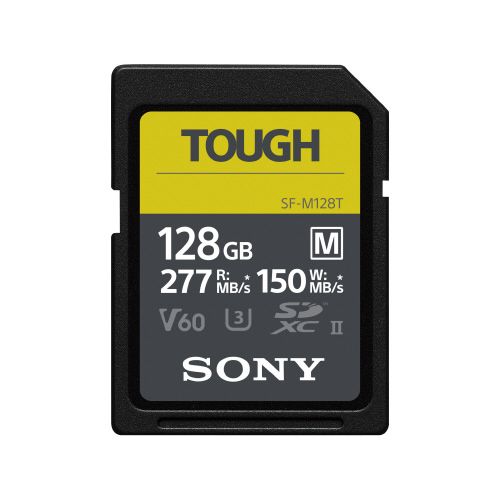 Tarjeta Sony 128GB SD UHS-II de la serie SF-M con especificación TOUGH