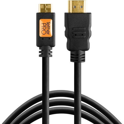 Cable Tether Tools MINI-HDMI TetherPro HDMI MACHO TIPO C a HDMI MACHO TIPO  A de 1mts. - Fotomecánica