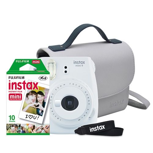 INSTAX MINI 9 HUMO+ESTUCHE+CORREA+PELÍCULA