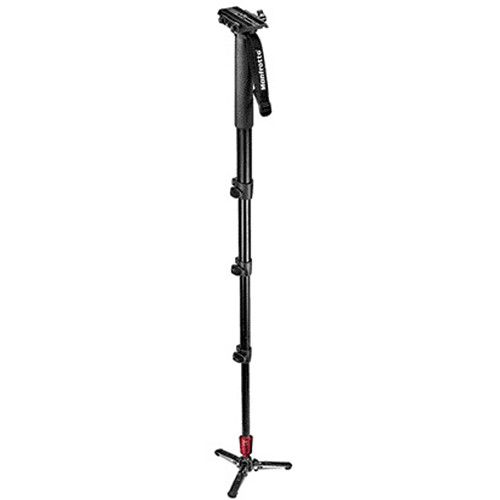 Monopie De Aluminio Manfrotto 562B-1 4 Secciones Negro Alt. Max. 193cms.