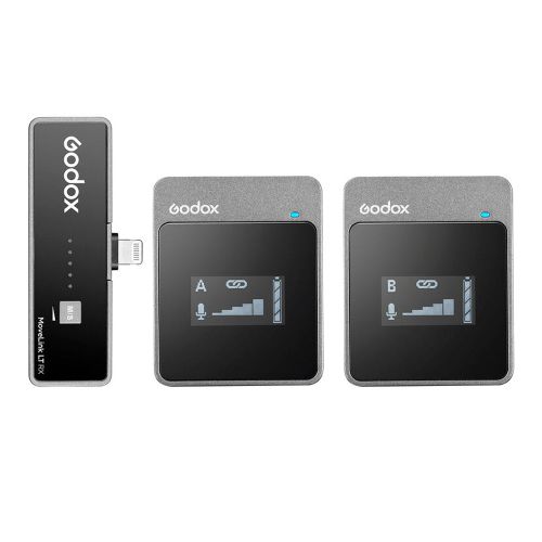 Sistema de Micrófono Inalámbrico Godox Compacto 2 Personas MoveLink LT2 (NEGRO)