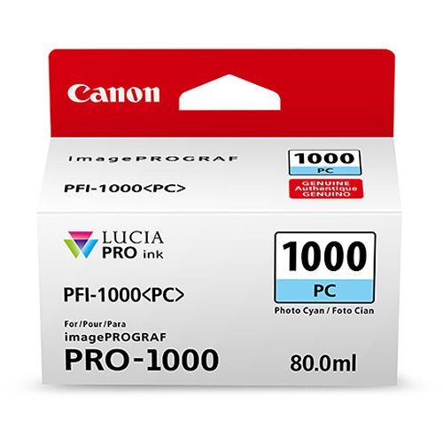 Tinta Canon  PFI-1000 PC Lucia Pro Photo Cyan Ink Tank 80ML