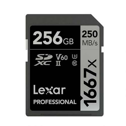 TARJETA DE MEMORIA 256GB SDXC UHS-II C10 U3 V60 1667X VELOCIDAD 250MB/S