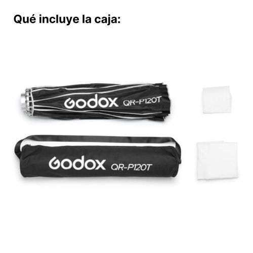 GODOX QR-P120 Parabolic Softbox 120 Cm - Bowens Mount Für Studio & Location Fotografie