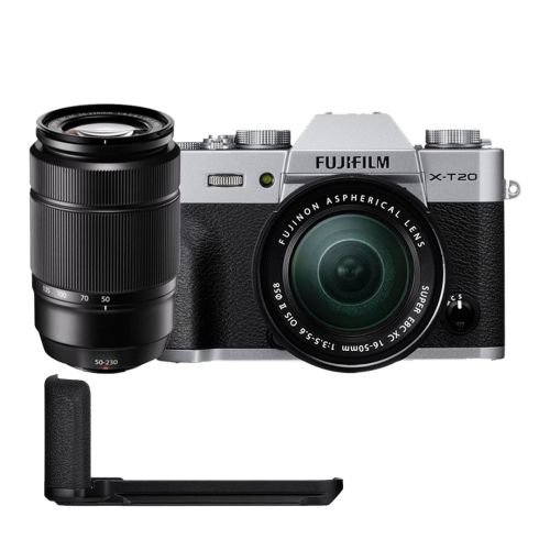 Cámara Fujifilm X-T20 Silver XC16-50mm + XC50-230mm + GRIP