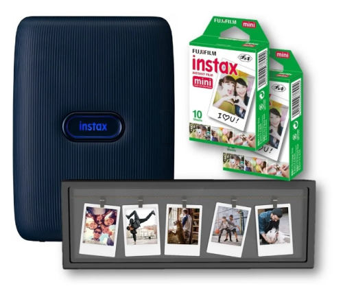Instax Link Azul + Marco + 2-Pack