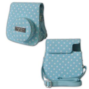 ESTUCHE DE TELA INSTAX MINI 8 C/PUNTOS AZUL