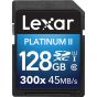 Tarjeta De Memoria Lexar 128GB SDXC 300x Clase 10 Platinum II UHS-I