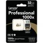 Tarjeta Lexar 32GB Microsdhc 1000x Profesional UHS-II, CLASS 10, U3 Con Lector USB 10