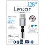 Memoria Jumpdrive Lexar 128GB C201 y Cable Lightning a USB 3.0 Para Iphone / Ipad