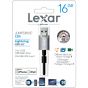 Memoria Jumpdrive Lexar 16GB C201 y Cable Lightning a USB 3.0 Para Iphone / Ipad
