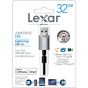 Memoria Jumpdrive Lexar 32GB C201 y Cable Lightning a USB 3.0 Para Iphone / Ipad