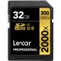 Memoria Lexar 32GB SDXC 2000x Clase 10 U3 V90 (up to 300MB/s read, up to 260MB/s write)